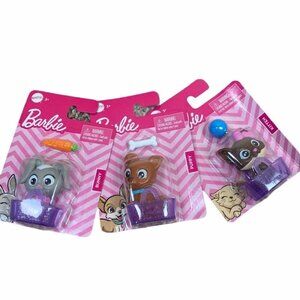 NEW 3 Mattel BARBIE Pets: Puppy Dog Kitten Bunny
